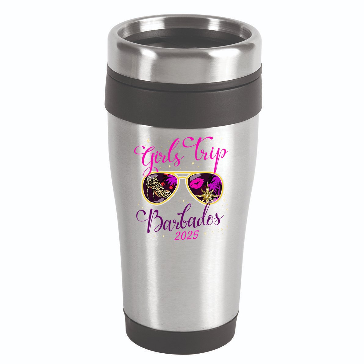 Trip Barbados 2025 Weekend Vacation Birthday Squad 16oz Travel Tumbler