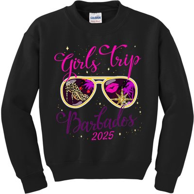 Trip Barbados 2025 Weekend Vacation Birthday Squad Kids Sweatshirt