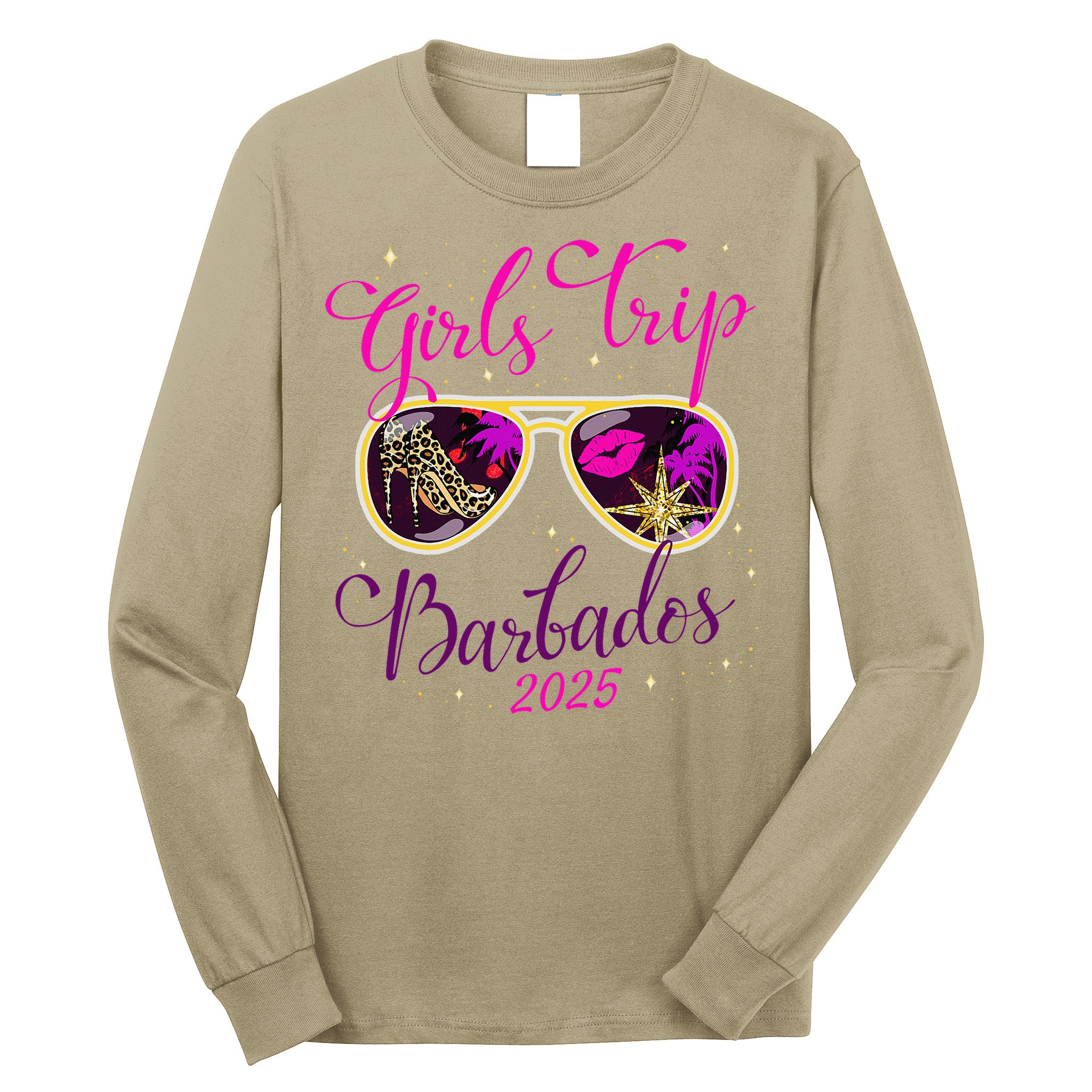 Trip Barbados 2025 Weekend Vacation Birthday Squad Long Sleeve Shirt