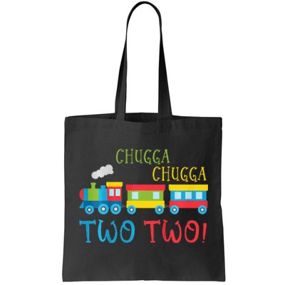 Train Birthday 2nd Choo Choo I'm Two 2 Year Old Tote Bag