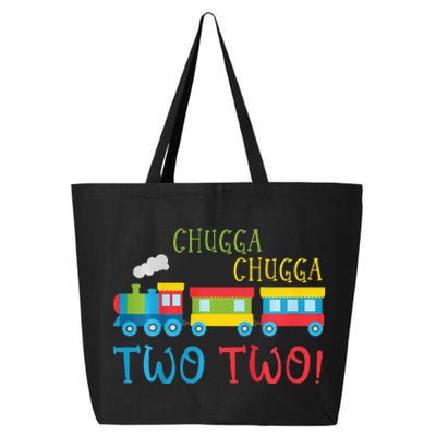 Train Birthday 2nd Choo Choo I'm Two 2 Year Old 25L Jumbo Tote