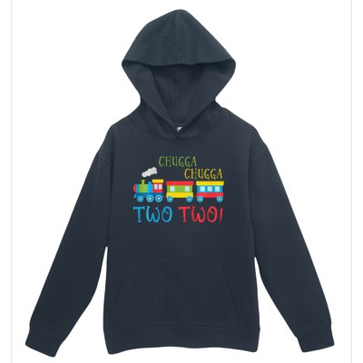 Train Birthday 2nd Choo Choo I'm Two 2 Year Old Urban Pullover Hoodie