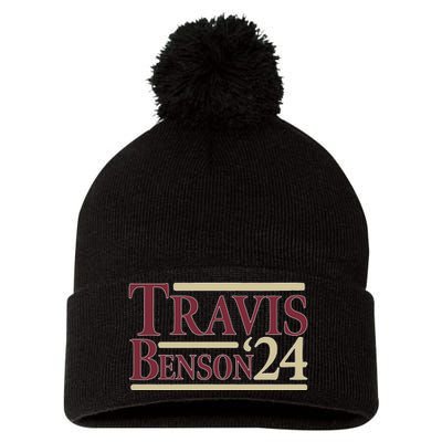 Travis Benson 24 Pom Pom 12in Knit Beanie