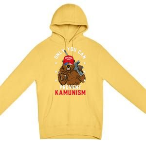 Trump Bearmaga 2024 Only You Can Prevent Kamunism Premium Pullover Hoodie