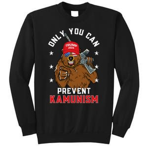 Trump Bearmaga 2024 Only You Can Prevent Kamunism Sweatshirt