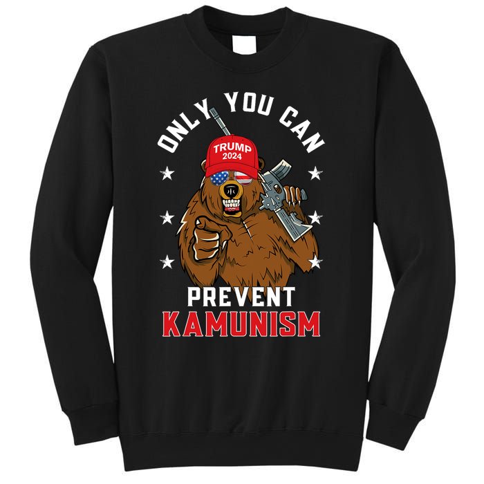 Trump Bearmaga 2024 Only You Can Prevent Kamunism Sweatshirt