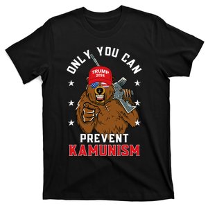 Trump Bearmaga 2024 Only You Can Prevent Kamunism T-Shirt