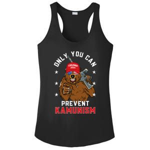 Trump Bearmaga 2024 Only You Can Prevent Kamunism Ladies PosiCharge Competitor Racerback Tank