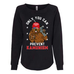 Trump Bearmaga 2024 Only You Can Prevent Kamunism Womens California Wash Sweatshirt