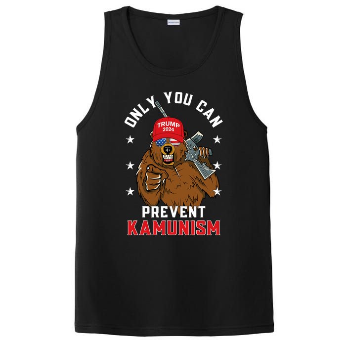 Trump Bearmaga 2024 Only You Can Prevent Kamunism PosiCharge Competitor Tank