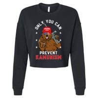 Trump Bearmaga 2024 Only You Can Prevent Kamunism Cropped Pullover Crew