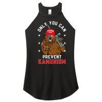 Trump Bearmaga 2024 Only You Can Prevent Kamunism Women's Perfect Tri Rocker Tank