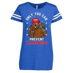 Trump Bearmaga 2024 Only You Can Prevent Kamunism Enza Ladies Jersey Football T-Shirt