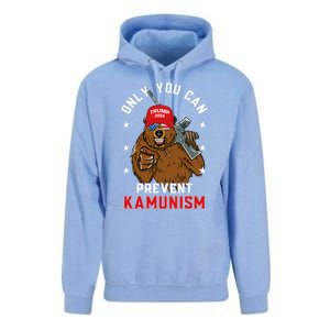 Trump Bearmaga 2024 Only You Can Prevent Kamunism Unisex Surf Hoodie