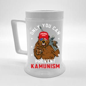 Trump Bearmaga 2024 Only You Can Prevent Kamunism Beer Stein