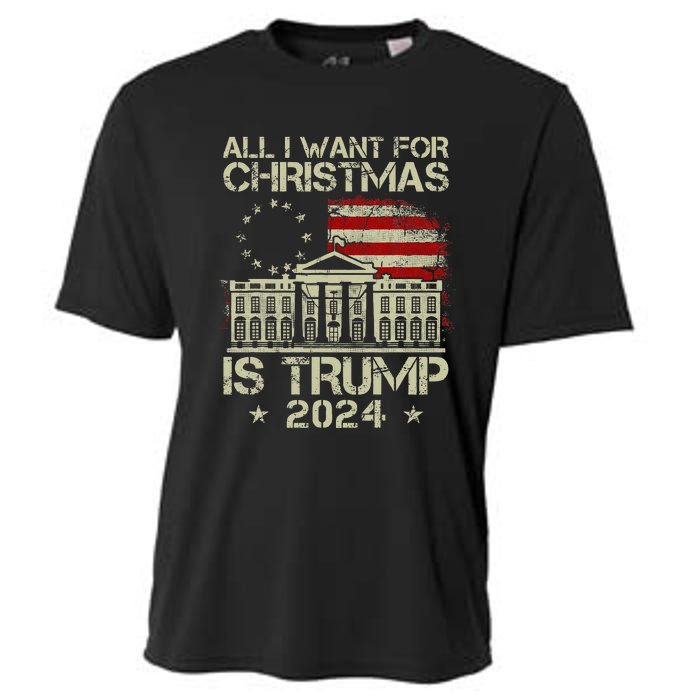 Trump Back 2024 All I Want For Christmas Is A New President Cooling Performance Crew T-Shirt