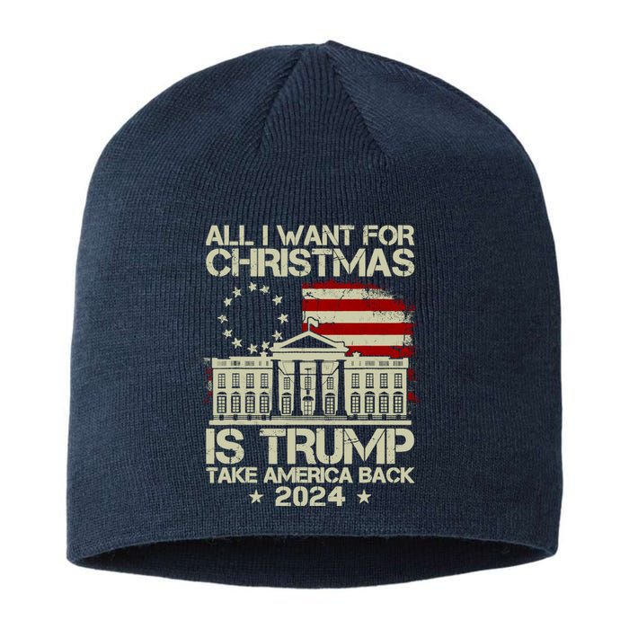 Trump Back 2024 All I Want For Christmas Is A New President Sustainable Beanie