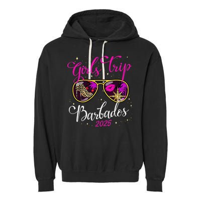 Trip Barbados 2025 Weekend Vacation Birthday Squad Garment-Dyed Fleece Hoodie