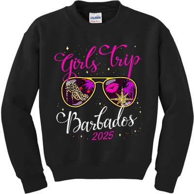 Trip Barbados 2025 Weekend Vacation Birthday Squad Kids Sweatshirt