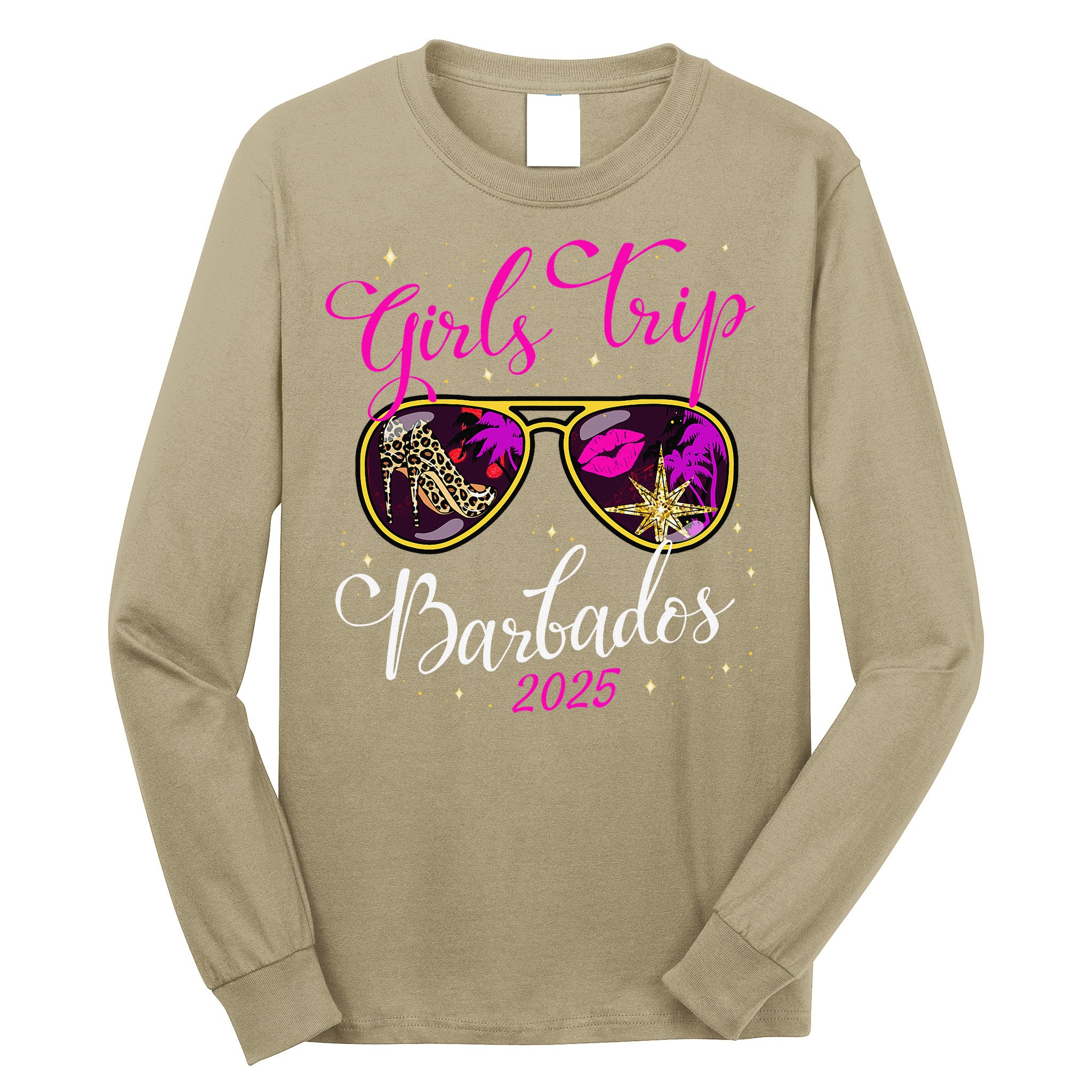 Trip Barbados 2025 Weekend Vacation Birthday Squad Long Sleeve Shirt