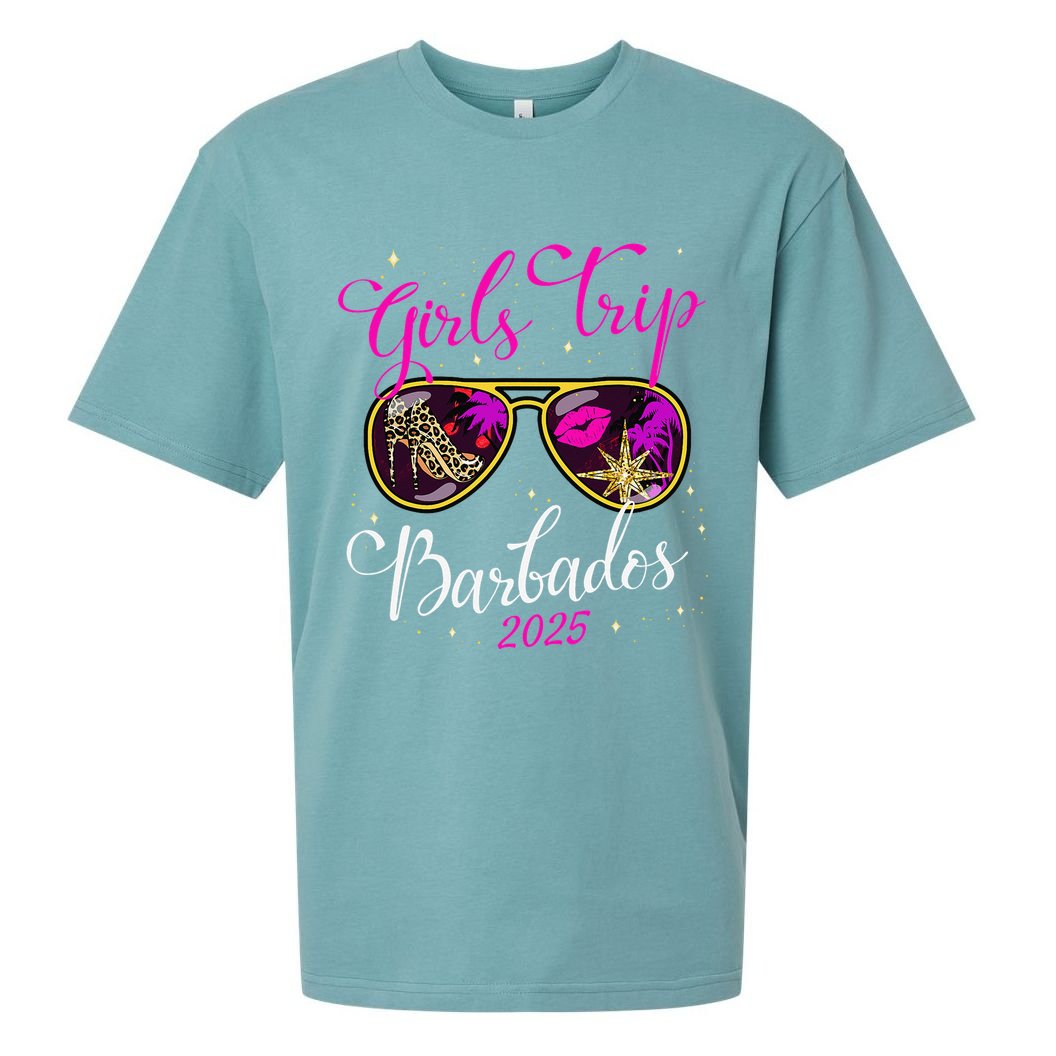 Trip Barbados 2025 Weekend Vacation Birthday Squad Sueded Cloud Jersey T-Shirt