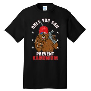 Trump Bearmaga 2024 Only You Can Prevent Kamunism Tall T-Shirt