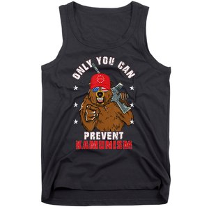 Trump Bearmaga 2024 Only You Can Prevent Kamunism Tank Top