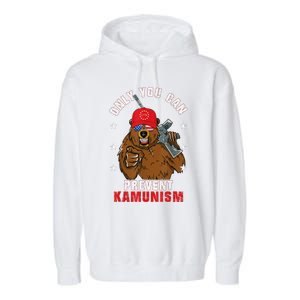 Trump Bearmaga 2024 Only You Can Prevent Kamunism Garment-Dyed Fleece Hoodie