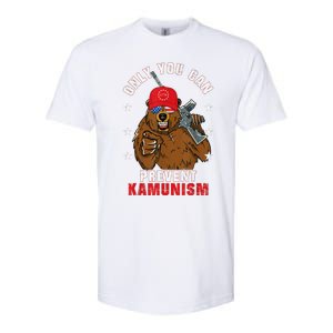 Trump Bearmaga 2024 Only You Can Prevent Kamunism Softstyle CVC T-Shirt