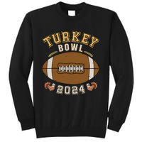 Turkey Bowl 2024 Thanksgiving Football Player Tall Sweatshirt