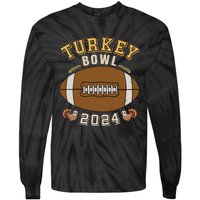 Turkey Bowl 2024 Thanksgiving Football Player Tie-Dye Long Sleeve Shirt