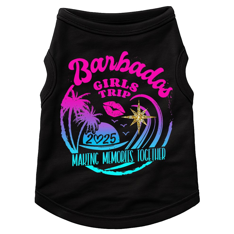 Trip Barbados 2025 Weekend Vacation Birthday Squad Doggie Tank