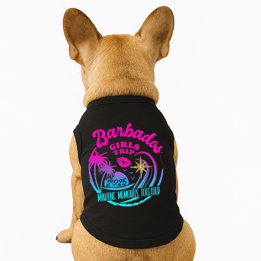 Trip Barbados 2025 Weekend Vacation Birthday Squad Doggie Tank