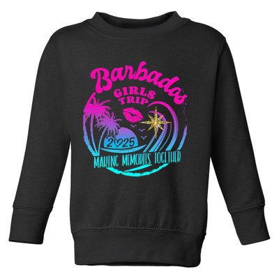Trip Barbados 2025 Weekend Vacation Birthday Squad Toddler Sweatshirt