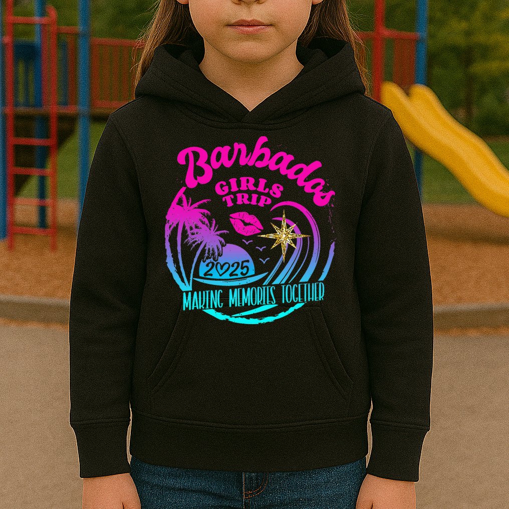 Trip Barbados 2025 Weekend Vacation Birthday Squad Kids Hoodie