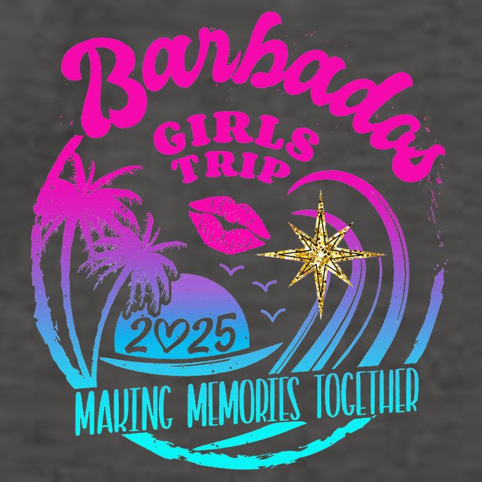 Trip Barbados 2025 Weekend Vacation Birthday Squad Vector Backpack