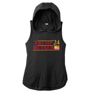 Trump Butker 2024 Team Butker Conservative Christian Ladies PosiCharge Tri-Blend Wicking Draft Hoodie Tank