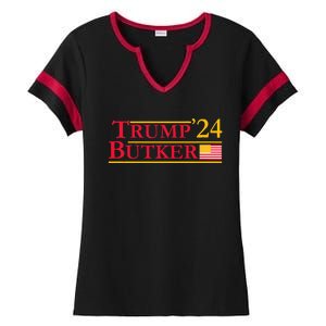 Trump Butker 2024 Team Butker Conservative Christian Ladies Halftime Notch Neck Tee