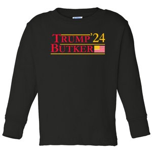 Trump Butker 2024 Team Butker Conservative Christian Toddler Long Sleeve Shirt