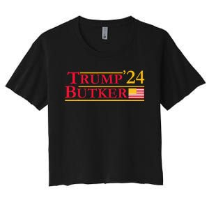 Trump Butker 2024 Team Butker Conservative Christian Women's Crop Top Tee