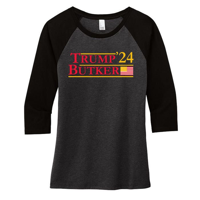 Trump Butker 2024 Team Butker Conservative Christian Women's Tri-Blend 3/4-Sleeve Raglan Shirt