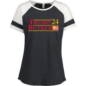 Trump Butker 2024 Team Butker Conservative Christian Enza Ladies Jersey Colorblock Tee