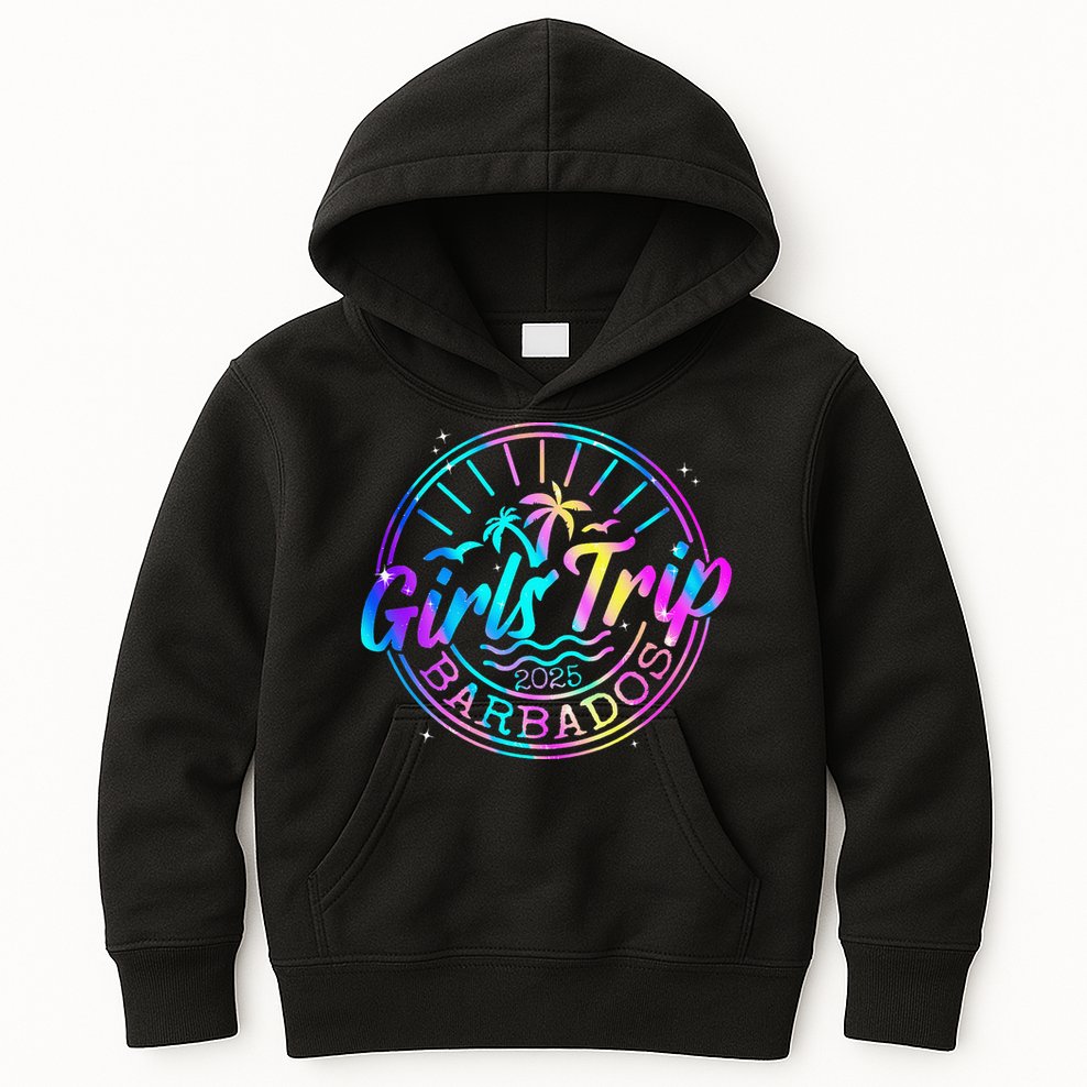 Trip Barbados 2025 Weekend Vacation Birthday Squad Kids Hoodie