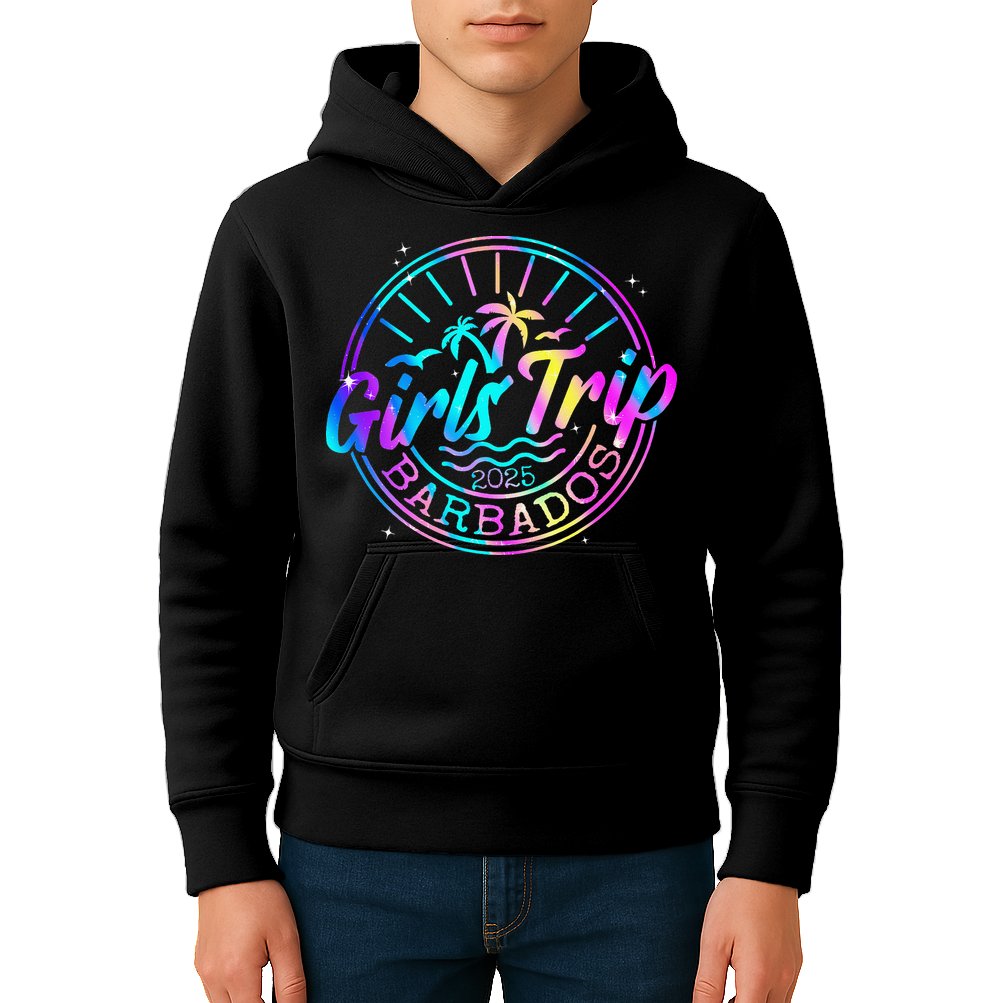 Trip Barbados 2025 Weekend Vacation Birthday Squad Kids Hoodie