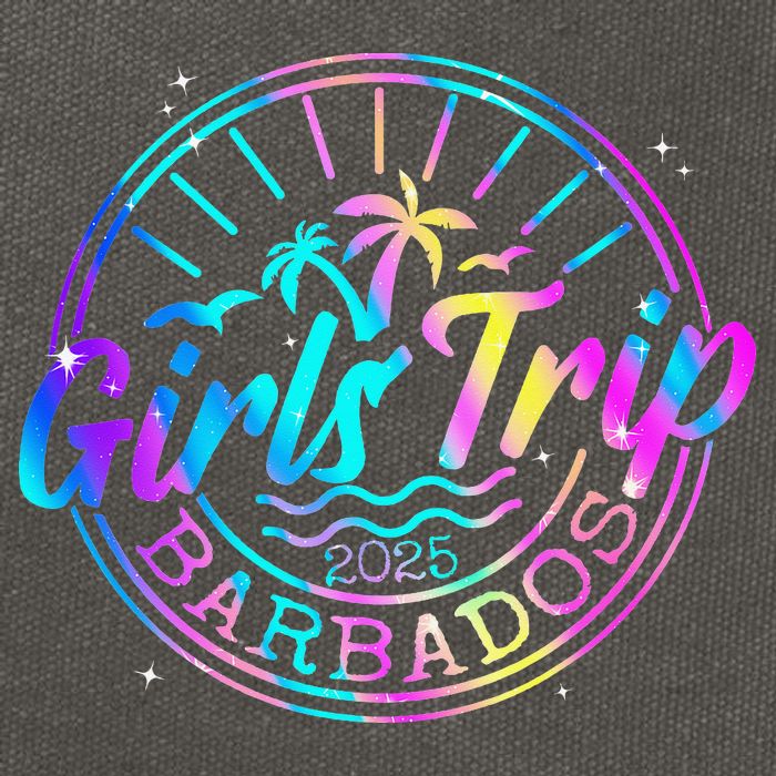 Trip Barbados 2025 Weekend Vacation Birthday Squad Cotton Canvas Backpack