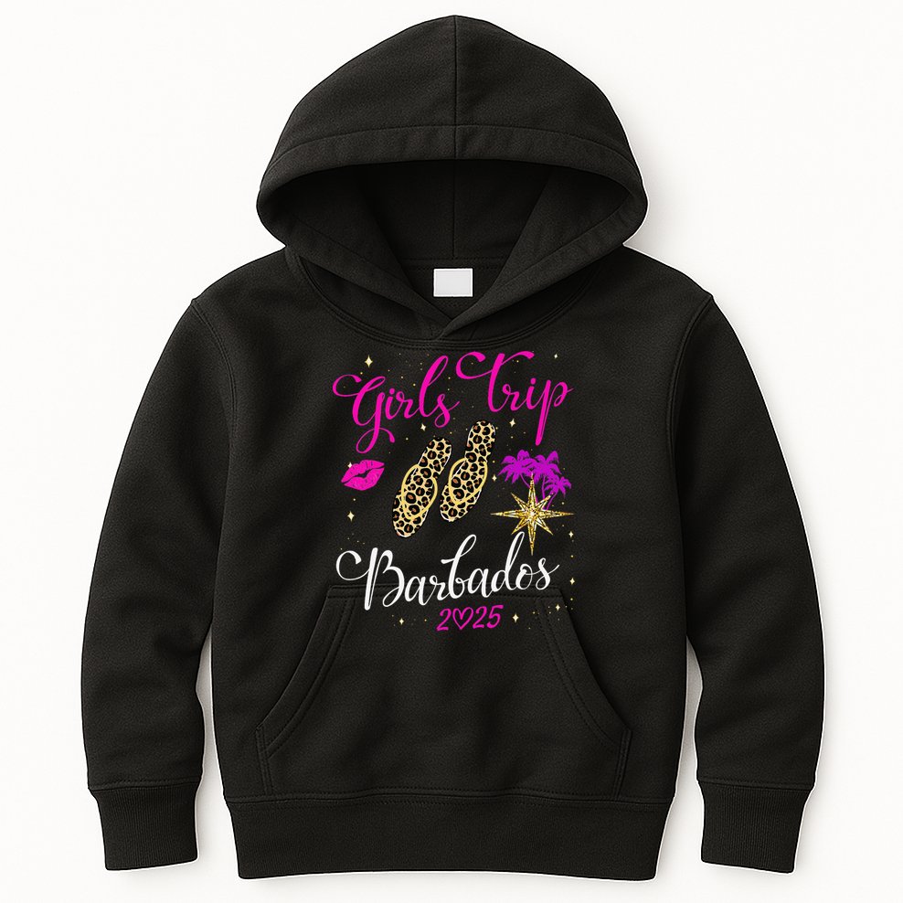 Trip Barbados 2025 Weekend Vacation Birthday Squad Kids Hoodie