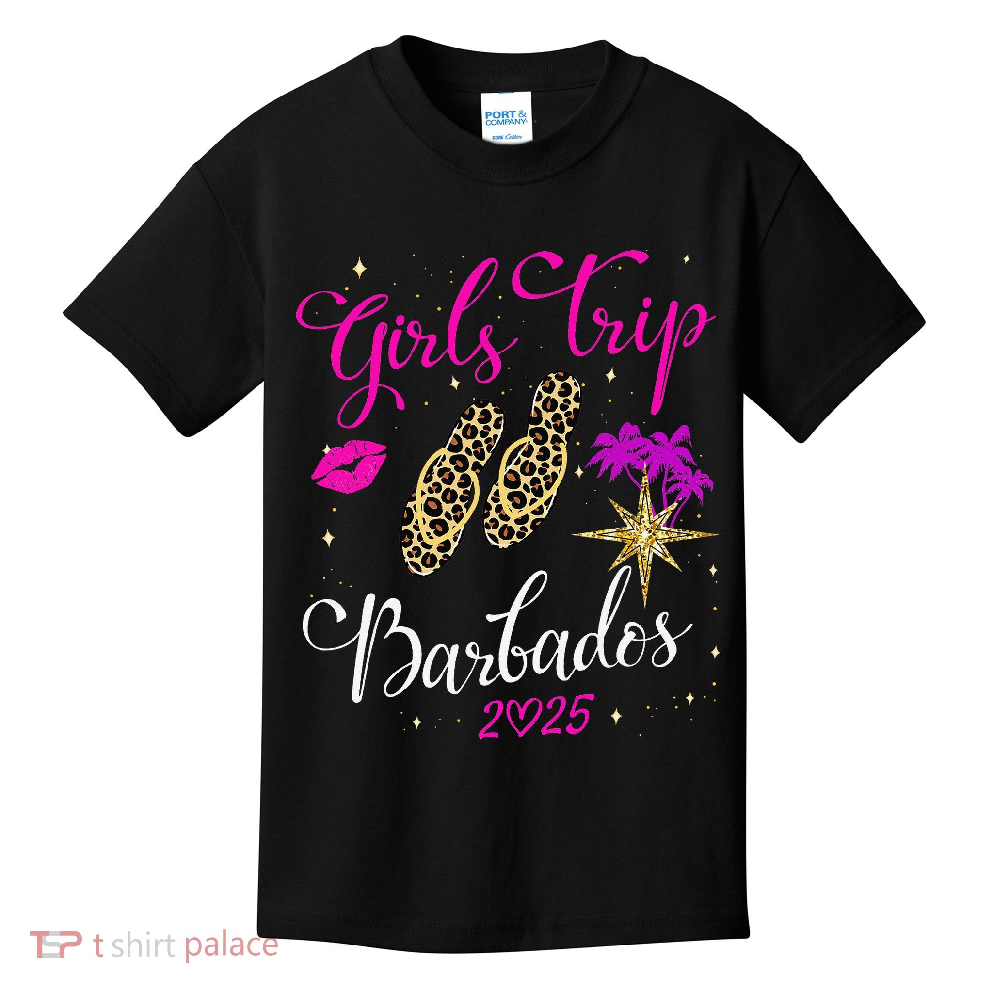 Trip Barbados 2025 Weekend Vacation Birthday Squad Kids T-Shirt