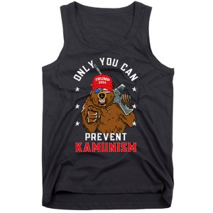 Trump Bearmaga 2024 Only You Can Prevent Kamunism Tank Top