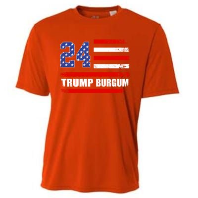 Trump Burgum 2024 Donald Trump 2024 President Doug Burgum Gift Cooling Performance Crew T-Shirt