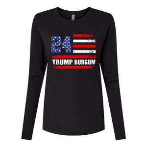 Trump Burgum 2024 Donald Trump 2024 President Doug Burgum Gift Womens Cotton Relaxed Long Sleeve T-Shirt